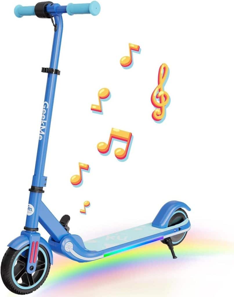 Test de la trottinette électrique GeekMe pour enfants avec néons et Bluetooth