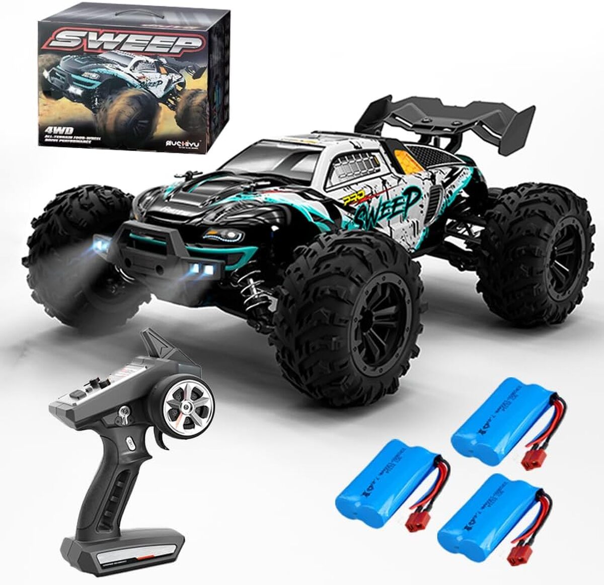 1:16 4WD RC auto 16103PRO - 70 km/u borstelloos en 50 km/u geborsteld