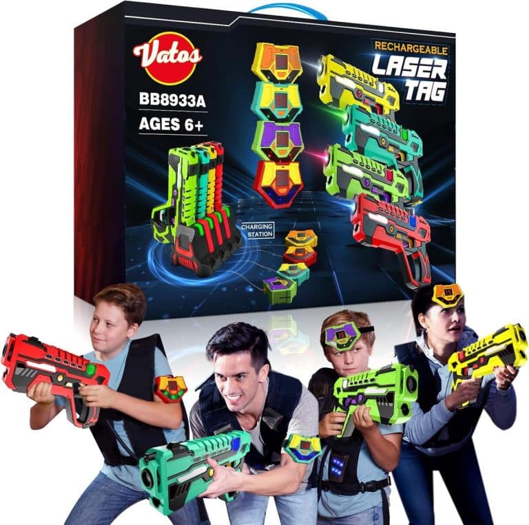 Jeu Laser Tag Multijoueur KIZJORYA Set De 4 Pistolets Laser Avec Gilets