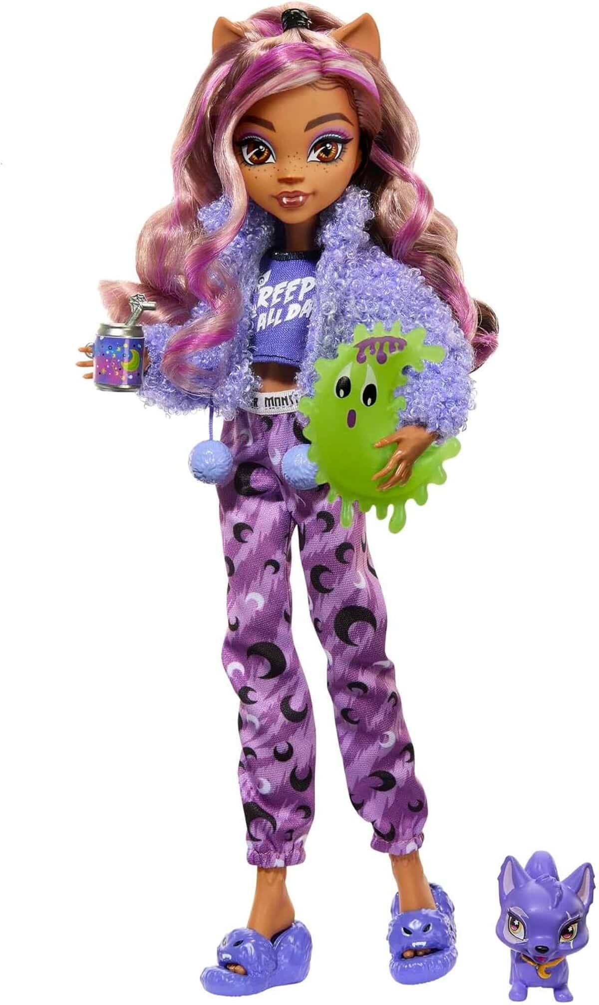 Test du coffret Monster High Soirée Pyjama Clawdeen Wolf : poupée et accessoires