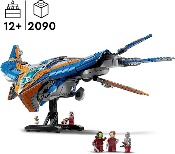 LEGO Marvel Les Gardiens de la Galaxie : Le Vaisseau Milan - Incluant 4 Minifigurines de Super-héros, Aventures Spatiales pour Enfant, Cadeau Avengers pour Garçons et Filles de 12 Ans et Plus 76286