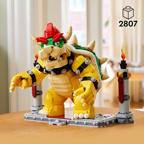 LEGO Super Mario Le Puissant Bowser - Figurine à Collectionner et à Construire - Modèle 3D de Collection -Jouet pour Enfants à Combiner avec Le Pack de Démarrage - Cadeau pour Garçons et Filles 71411