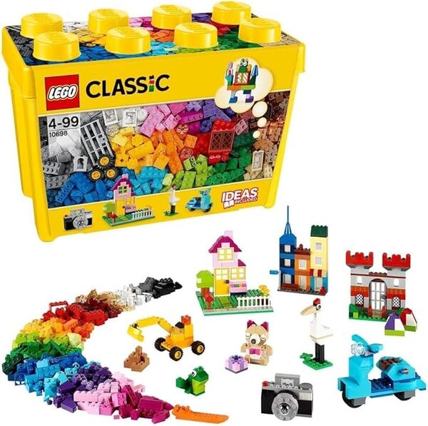 LEGO 10698 Classic La Boîte de Briques Créatives Deluxe, Jouet Créatif & 11024 Classic La Plaque De Construction Grise 48x48, Socle de Base pour Construction, Assemblage