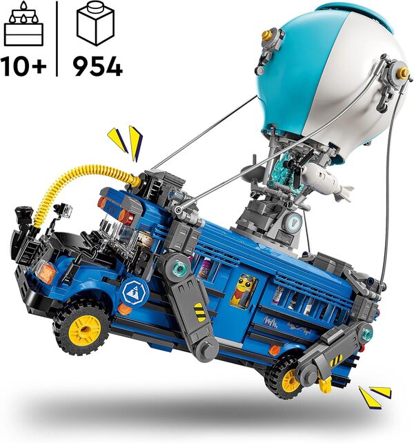 LEGO Fortnite Bus de Combat - Jouet de Construction Collector inspiré du Jeu vidéo avec minifigurines et montgolfière - Cadeau pour Les Enfants dès 10 Ans - Set de véhicule pour Fans 77073