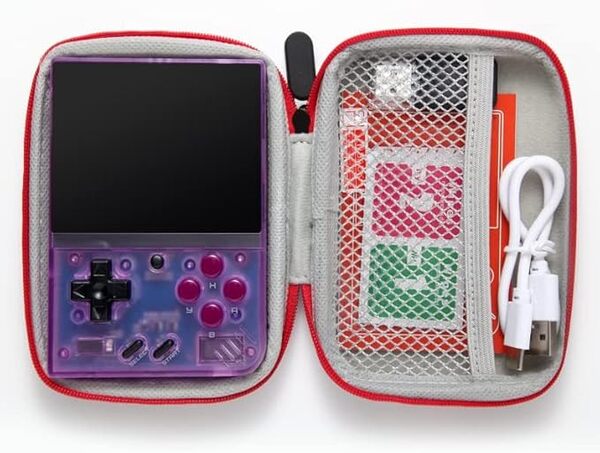 Console de Jeu Portable pour Miyoo Mini Plus avec Étui de Rangement, 3,5 Pouces Portable Rétro Vidéo Open Source Émulateur. Cartes TF 128G intégrées et Plus de 15000 Jeux, Prise en Charge WiFi