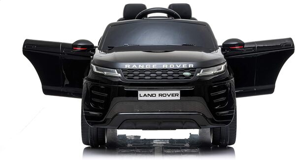 FINOOS Voiture Electrique Enfànt Range Rover Evoque 12v, avec télécommande à 2,4 GHz, 2 x Moteur 12V 35W, 1 à 4 Ans (Noir)