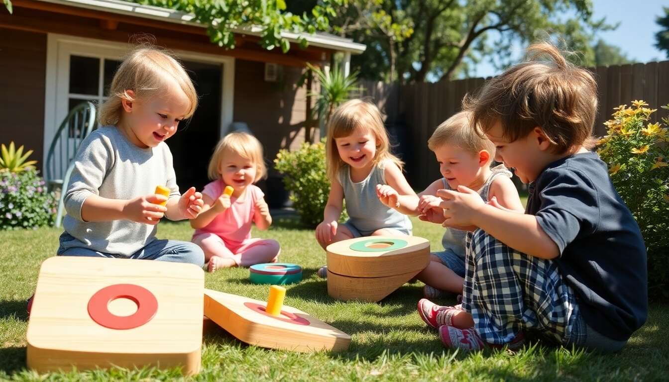 Jeux d'adresse en plein air pour enfants d&egrave;s 3 ans