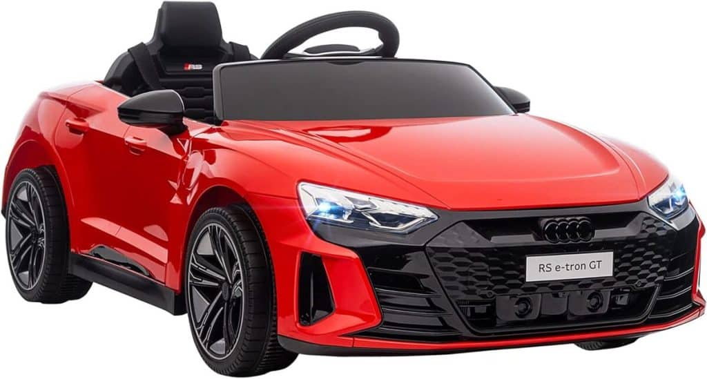Test HOMCOM voiture électrique enfant Audi RS E-tron GT rouge