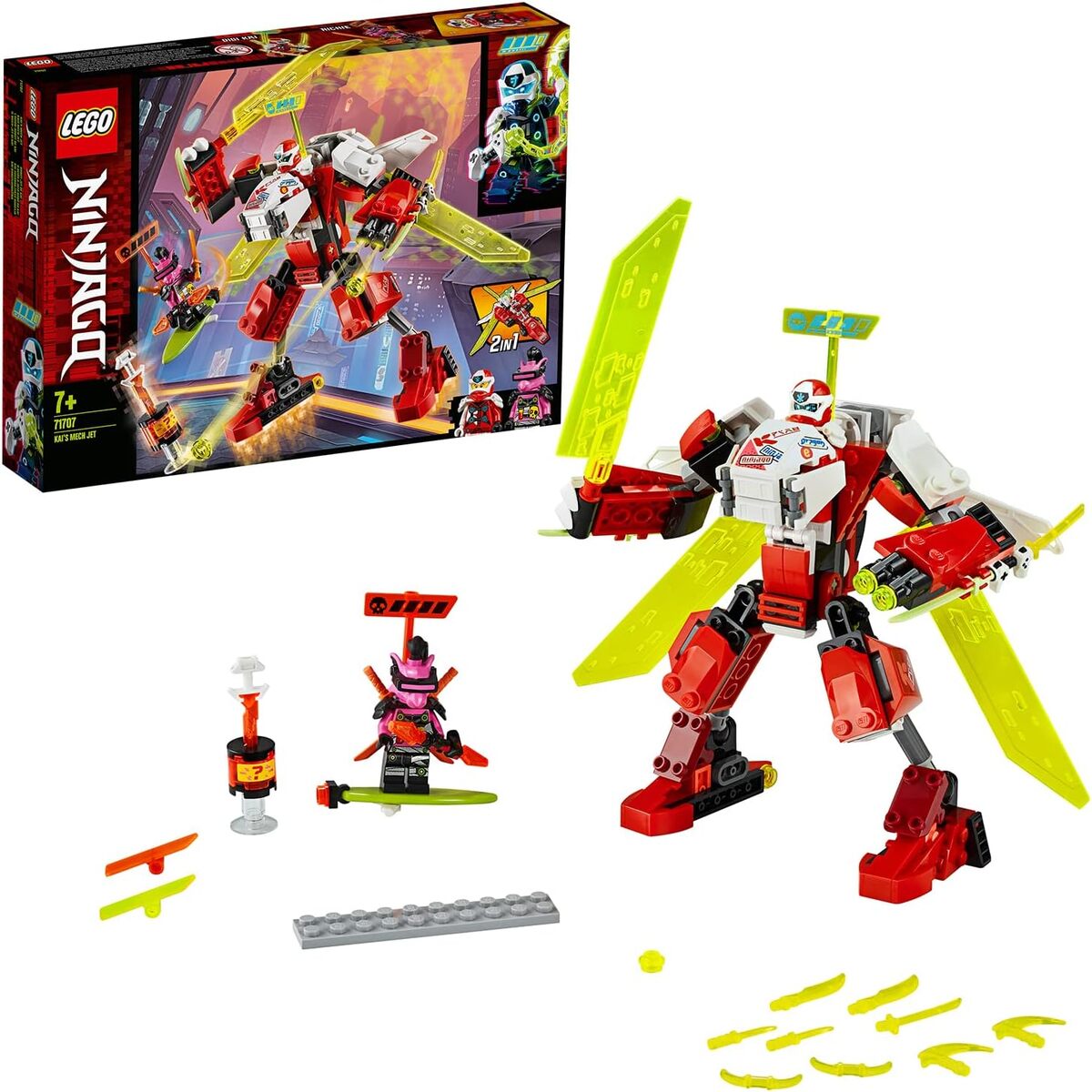 Test du lego Ninjago 71707 : l'avion-robot de Kai