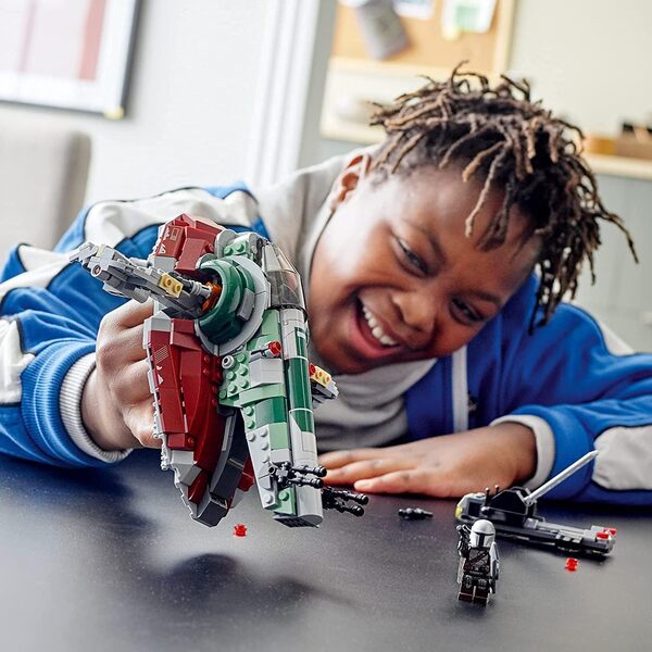 LEGO Star Wars Boba Fett’s Starship 75312 Fun Toy Building Kit; Awesome Gift Idea for Kids; New 2021 (593 Pieces), Multicolore, Standard