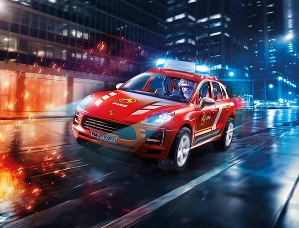 Playmobil Porsche Macan S et pompier