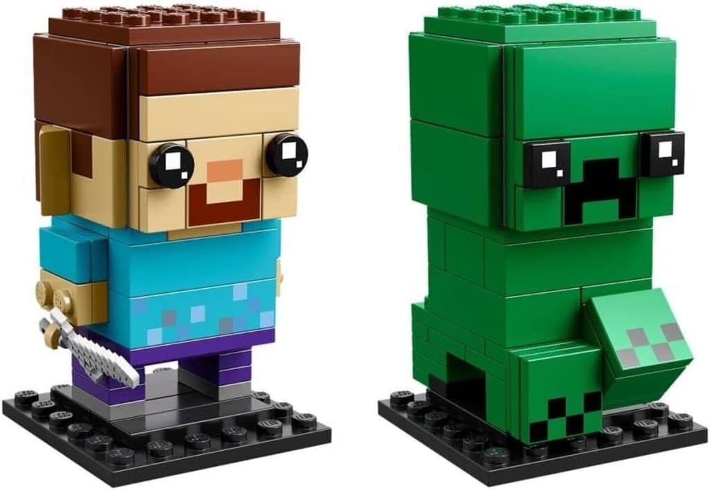 Test des figurines LEGO BrickHeadz Steve & Creeper 41612 Minecraft