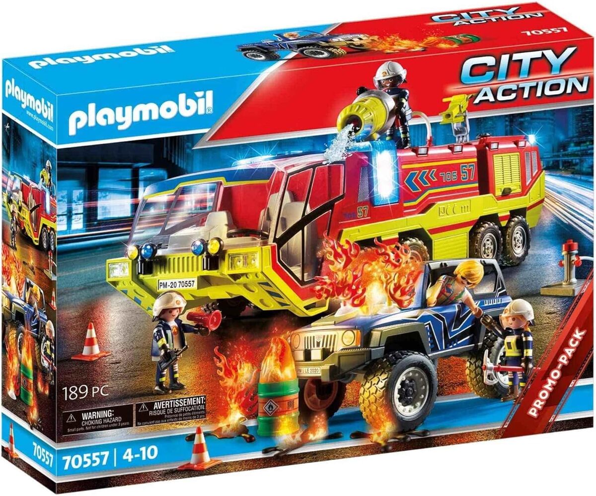 Test du camion de pompiers Playmobil en action
