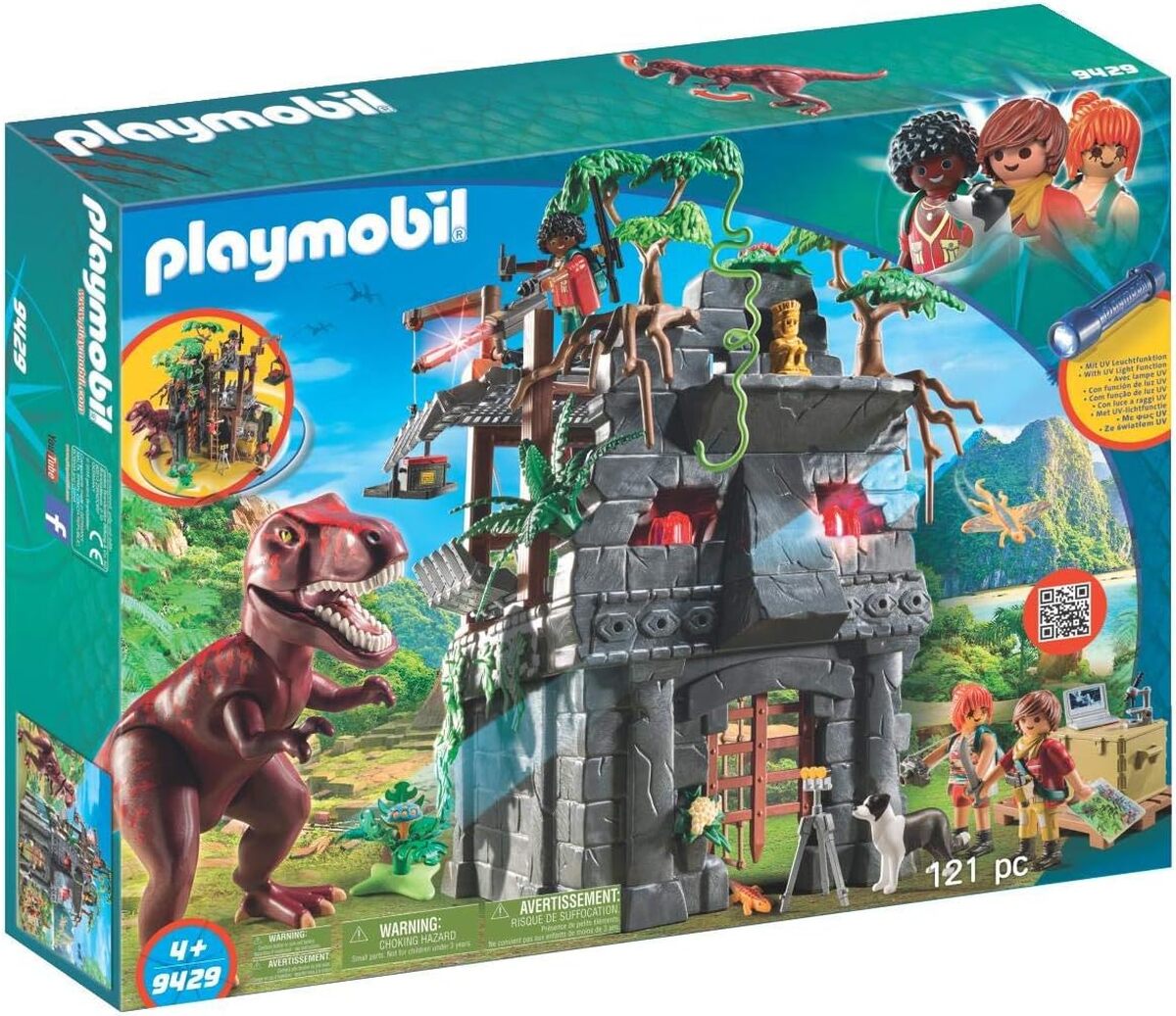 Test du campement des explorateurs avec tyrannosaure Playmobil 9429