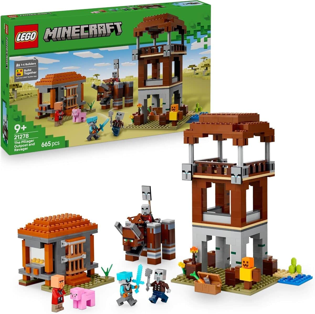 Test du LEGO Minecraft 21278 : l'avant-poste de pillards et ravageur