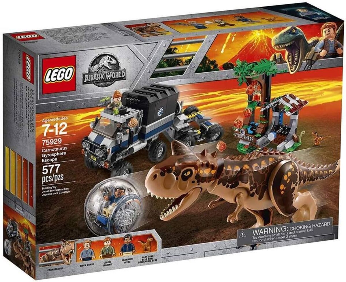 Test : lego Jurassic World Carnotaurus et gyrosphère 75929 en détail