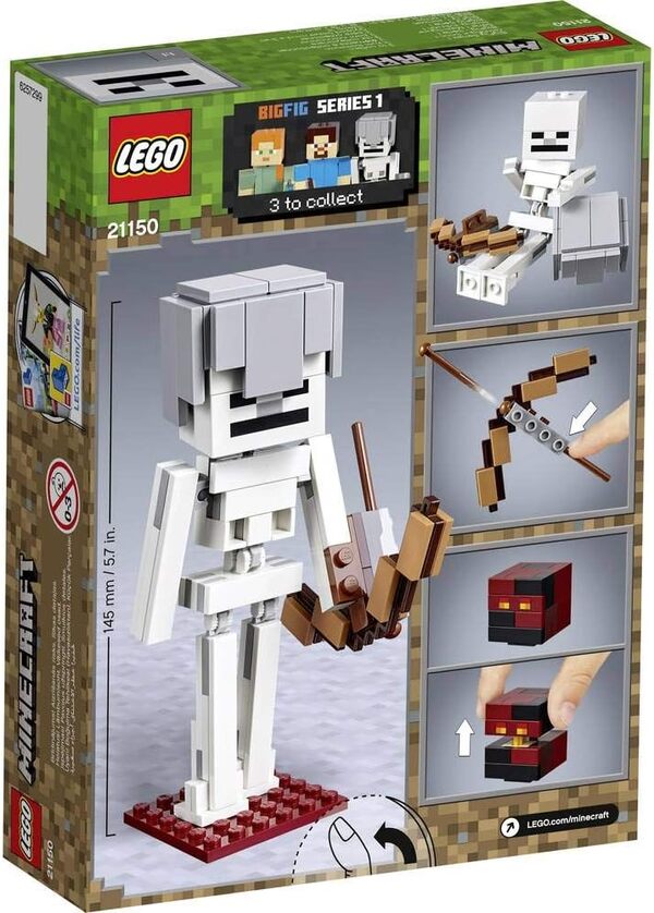 LEGO 21150 Minecraft Bigfigurine Squelette avec Un Cube de Magma