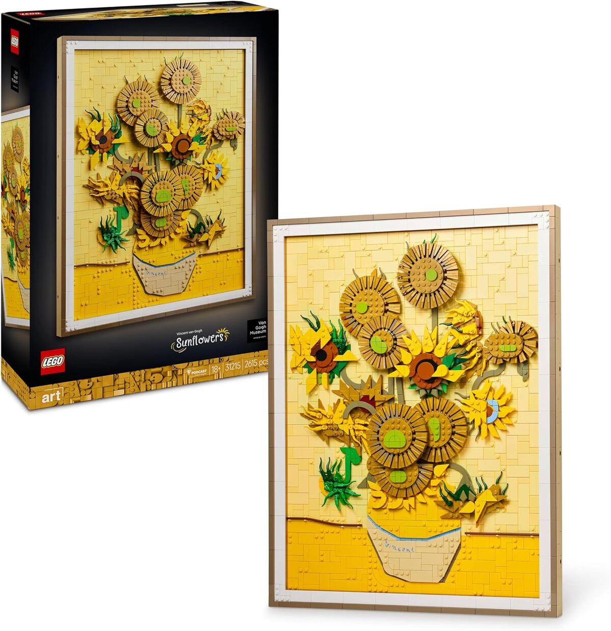 Test LEGO Art Vincent Van Gogh – Les Tournesols : tableau mural 3D en mouvement
