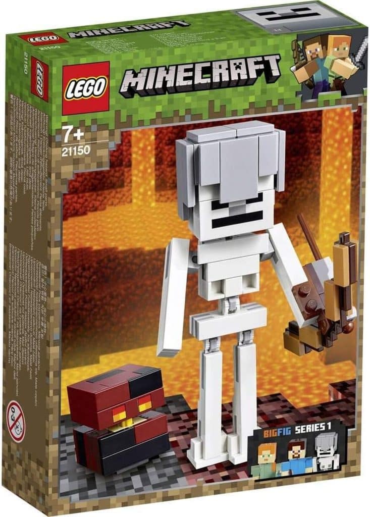 Test : lEGO Minecraft Bigfigurine Squelette et cube de magma
