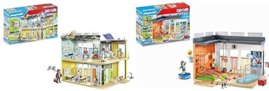 Test : playmobil école aménagée 71327 et salle de sport 71328
