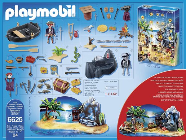 Playmobil - 6625 - Calendrier de l'Avent 'Ile des Pirates'