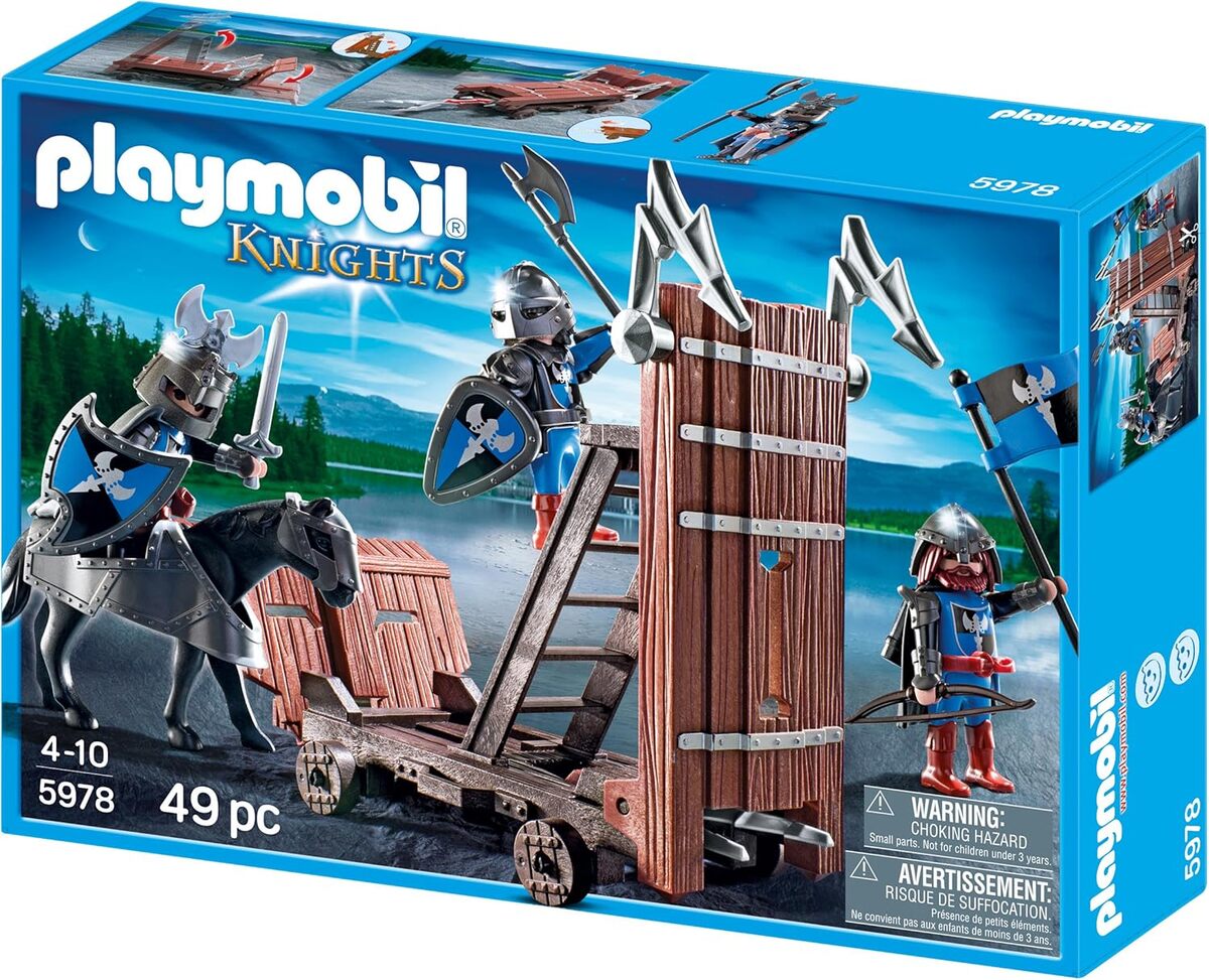 Test du Playmobil 5978 : chevaliers et tour d'assaut bélier