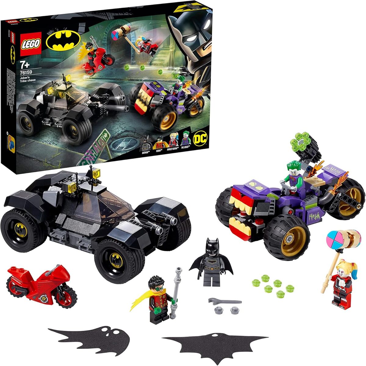 Test du set LEGO 76159 : poursuite du Joker sur trois roues
