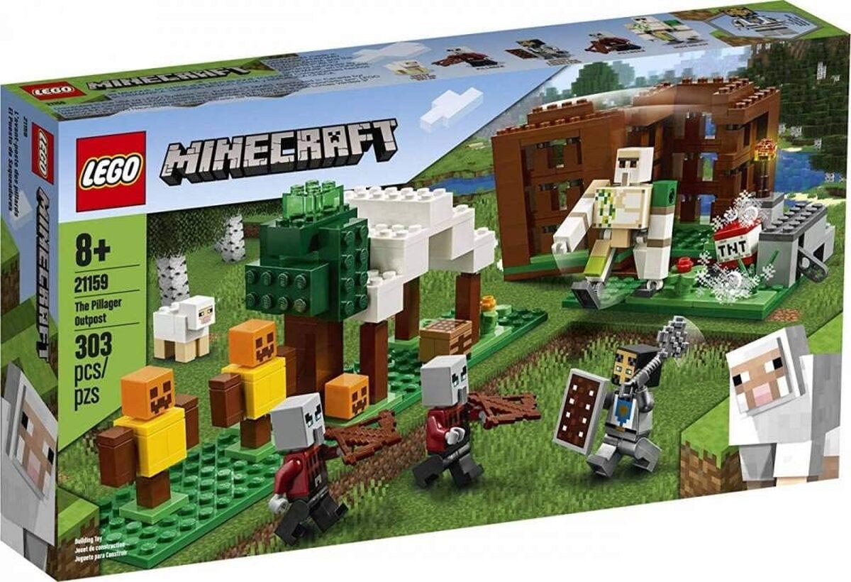 Test : bonbell Lego minecraft 21159 – le pillager outpost en briques (303 pièces)