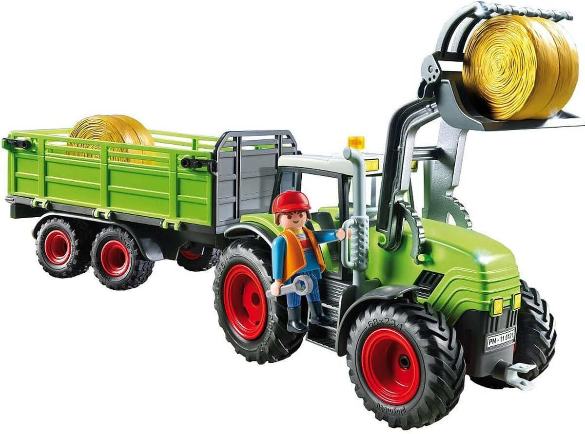 Test du grand tracteur Playmobil 5121 avec remorque