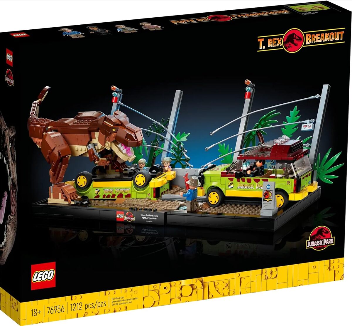 Test du LEGO Jurassic Park T. rex Breakout 76956 : 1212 pièces de créativité