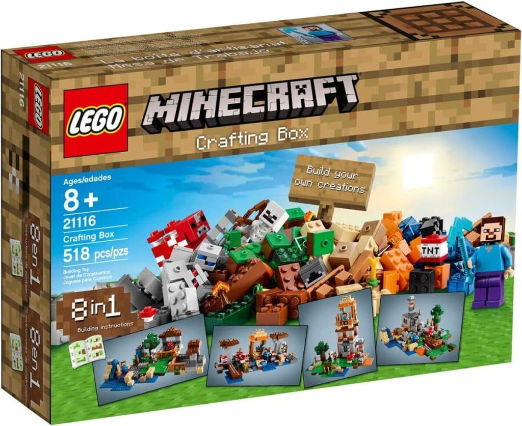 Test : lego minecraft Crafting Box 21116, 518 pièces