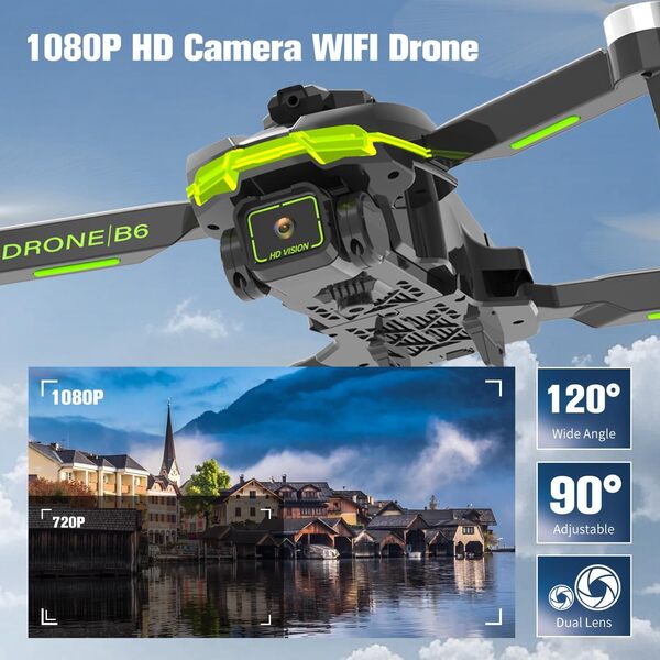 Drone avec Camera 4K pour Enfant et Adulte, Moteur Sans Balais FPV Mini Drone 36mins Longue Durée Vol/Démarrage en un Clic/Maintien d'Altitude, Jouet Cadeau pour Garçons et Filles (Black)