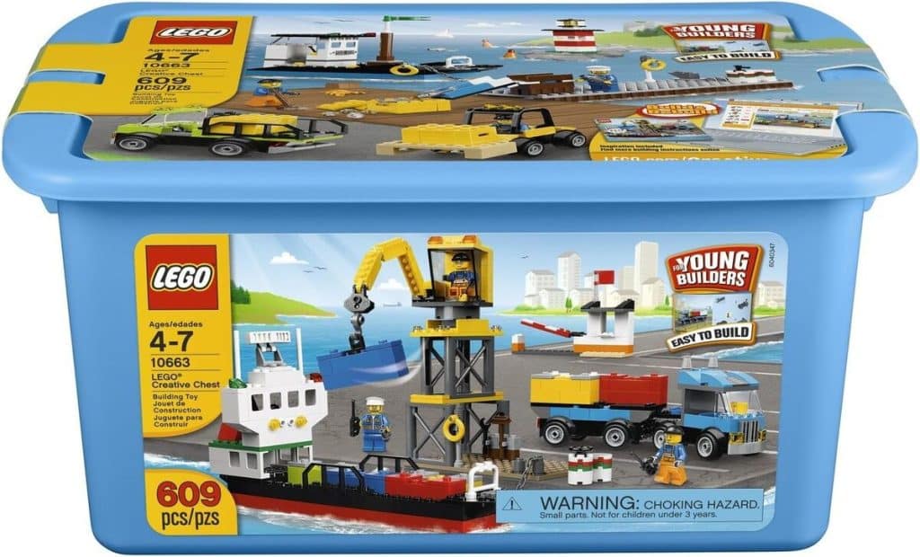 Test LEGO 10663 : boîte de construction du port