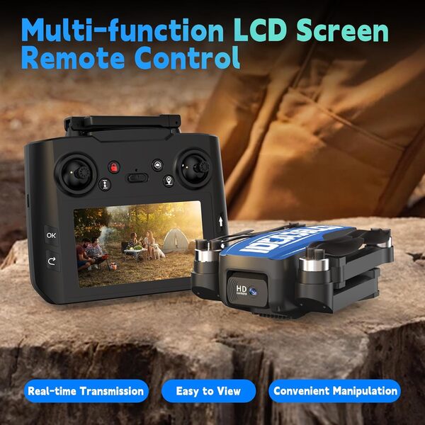 LE-IDEA GPS Drone avec Caméra 4K pour Adultes, Drone 4k avec Écran 4,5 Pouces, Retour Intelligent GPS, Fonction Follow Me, Mode 3 Vitesses, Moteurs Sans Balais, IDEA36LCD pour Adultes et Débutants