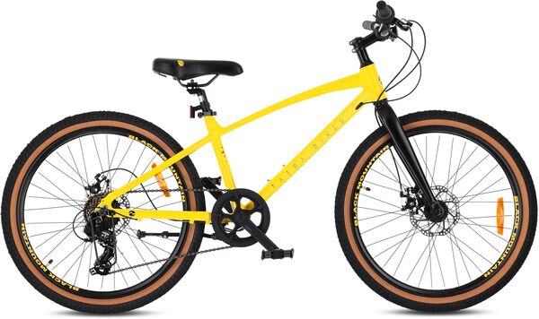 Tatra Bikes Vélo pour Enfant 20 Pouces, Fille et garçon vélo de 5 à 8 Ans avec Cadre en Aluminium, 6 dérailleurs, Freins à Disque, Sonnette, Repose-Pieds, réflecteurs