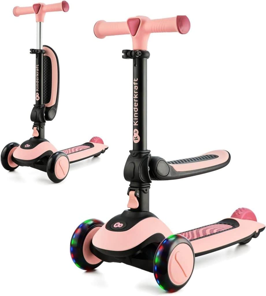 Test de la trottinette multifonctionnelle Kinderkraft Halley, 3 roues LED