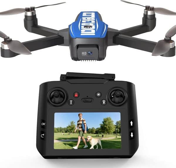 Autonomie 10 Min 3 Batteries Drone S119 Avec écran De Contrôle, Moteur Sans Balais, Flux Optique, évitement D'obstacles, Double Caméra, Retour Automatique, 3 Batteries, Pliable