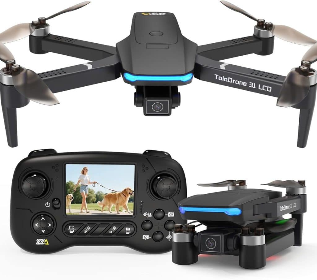 Test du Toladrone TD31LCD : drone 4K pliable avec écran LCD et moteur sans balais