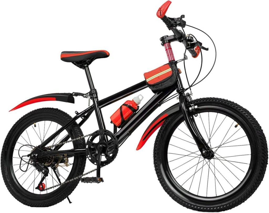 Test du vélo rouge pour enfants Coniaio 20 pouces, 7 vitesses