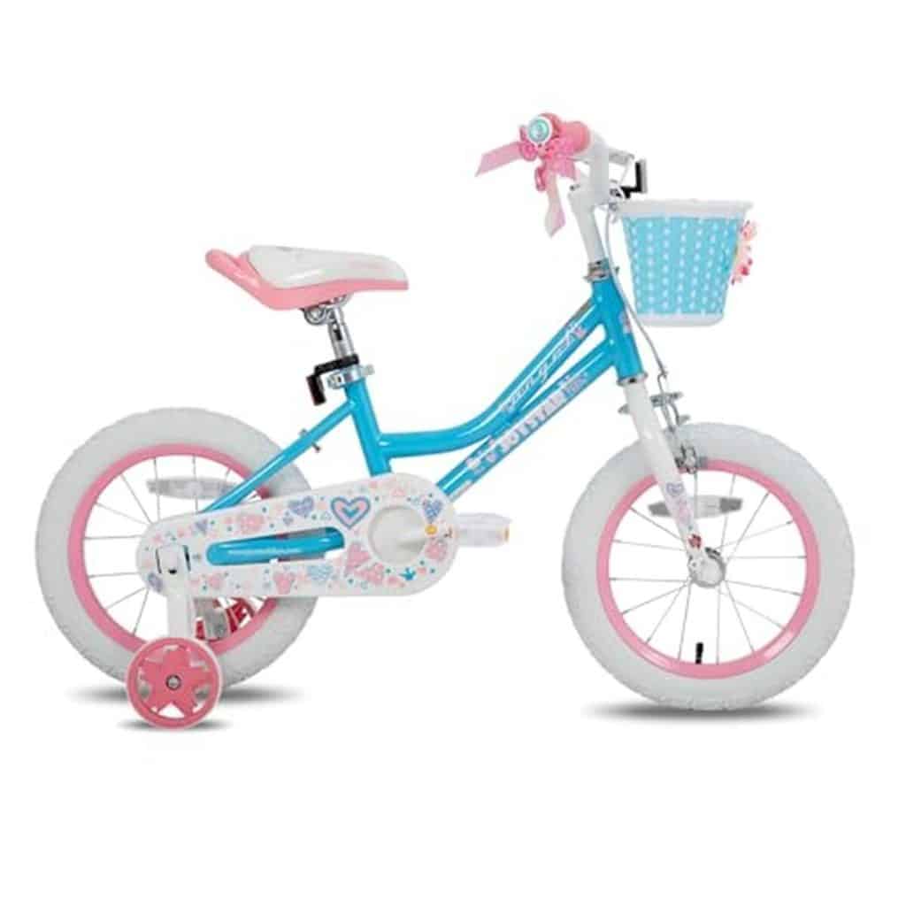 Test du vélo enfant 14 pouces Joystar bleu avec stabilisateur et panier pour filles