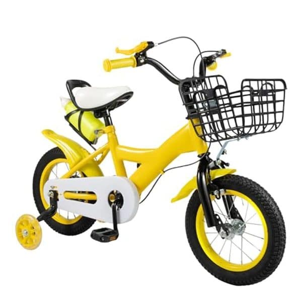 Tricycles, WFIETN - Tricycle 12 pouces pour enfants de 2 à 5 ans, vélo pour enfants à 3 roues en acier, ‎tricycle à vitesse unique à pédales avec panier, jusqu'à 55.12lbs (Orange
