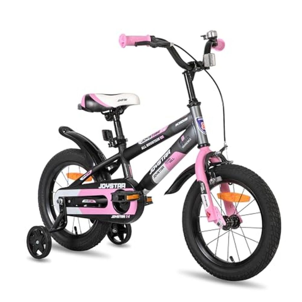 Test du vélo enfant JOYSTAR Berry 36 cm rose avec stabilisateurs